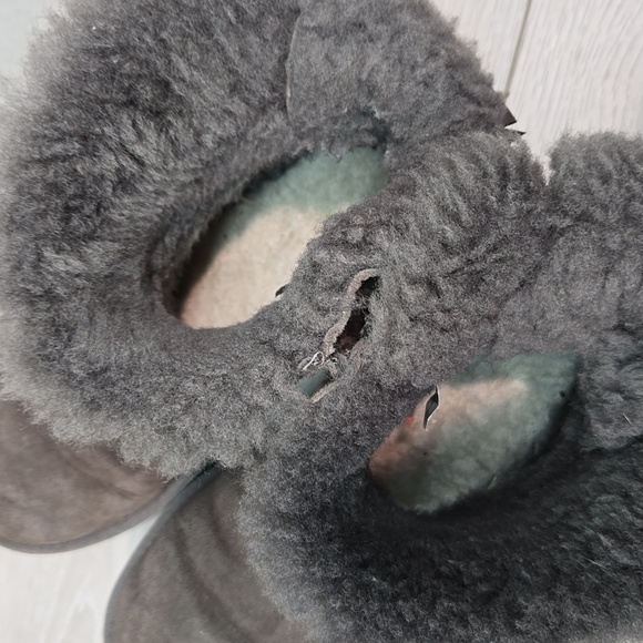 Ugg Australia Women Suede Insulated Lined Sheepskin Bow boots shoes sz 6 - Picture 13 of 13